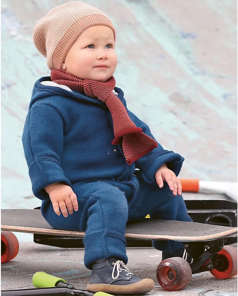 Ecoable Baby Merino Wool Snowsuit, Organic Boiled Hooded Romper - Image 3