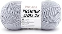 Vista 15 de Premier Yarns Basix Hilo DK, hecho de acrílico, hilo ideal para ganchillo y tejido, lavable a máquina, rosa camafeo, 3.5 onzas, 306 yardas