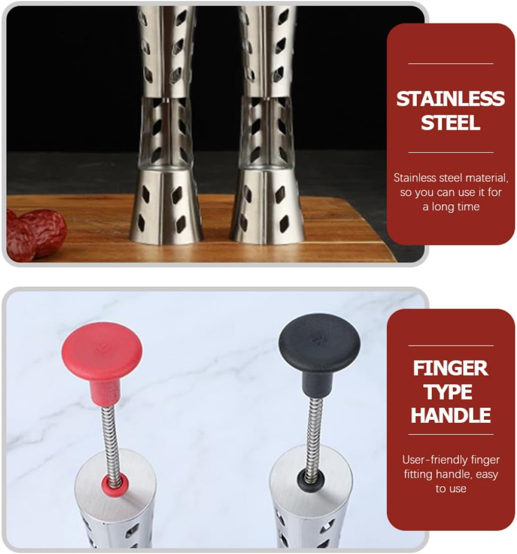 Cherry Pitter Core Remover Stainless Steel Manual Cherry and Red Date Coring Tool Small Portable Kitchen Pitter for Fruit and Vegetable Core Removal