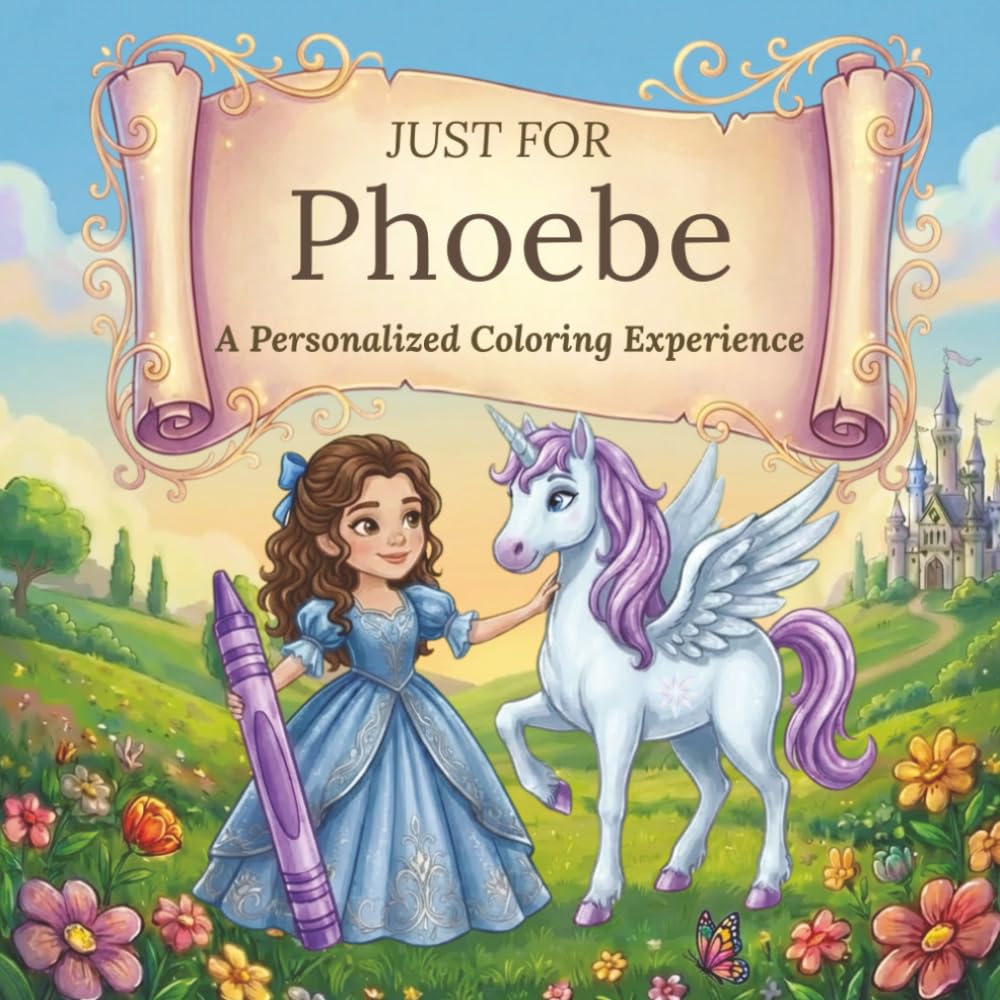 Just for Phoebe: A Personalized Coloring Experience: 50 total coloring pages | 28 coloring pages featuring Phoebe’s name | 22 coloring pages themed for girls (Personalized Coloring Book Series)