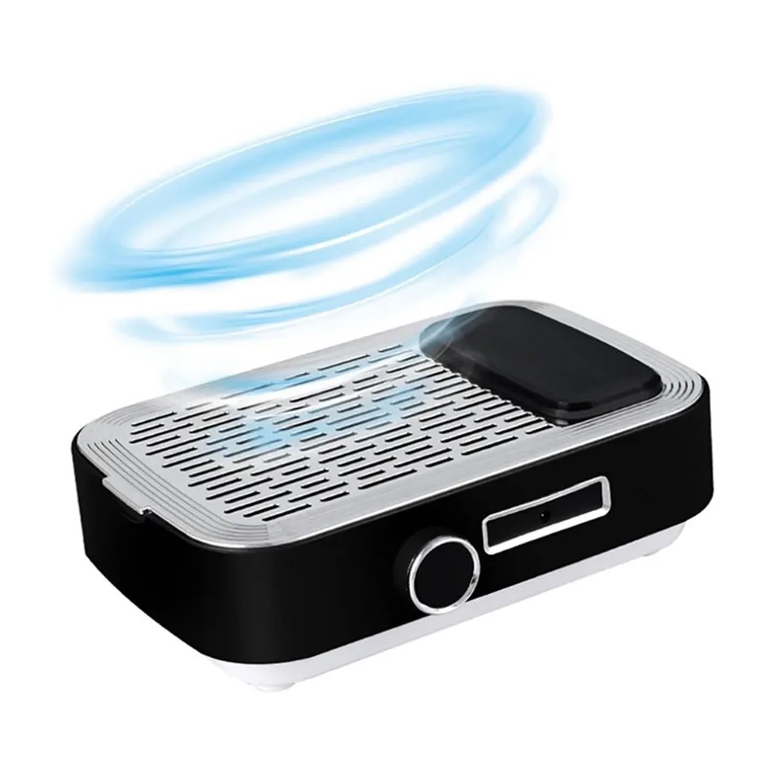 MRKU Aspirateur de poussière pour Ponceuse à Ongles avec Filtre Lavable, Silencieux et Puissant (80 W), pour manucure, dissolvant de Vernis et Gel, pédicure. Filtre Amovible.