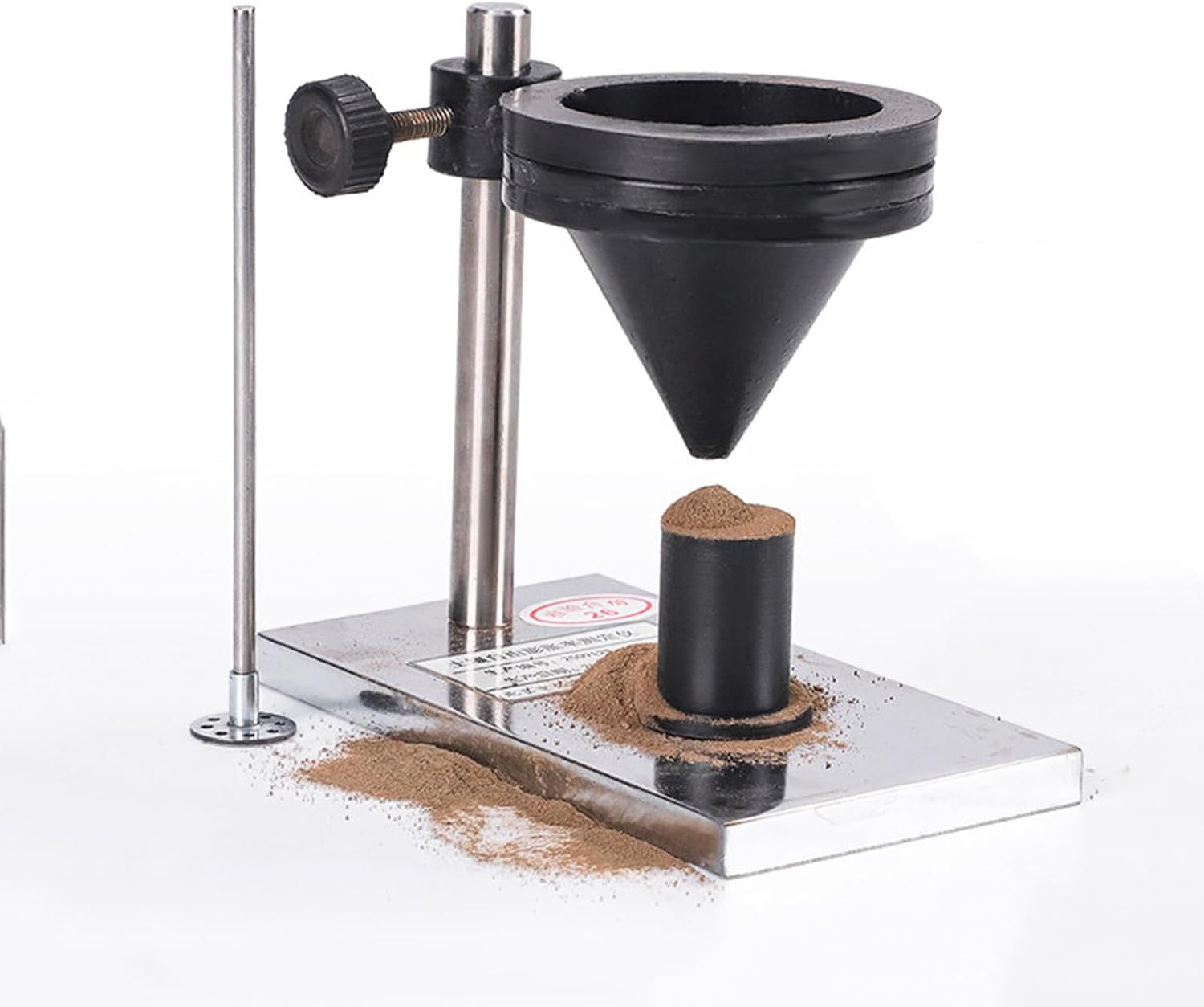 Soil Free Swelling Rate Tester, Neckless Funnel Soil Measuring Cup Stirrer, Detachable Design, 10ml Cup, for Determining Cohesive Soil Moisture Content
