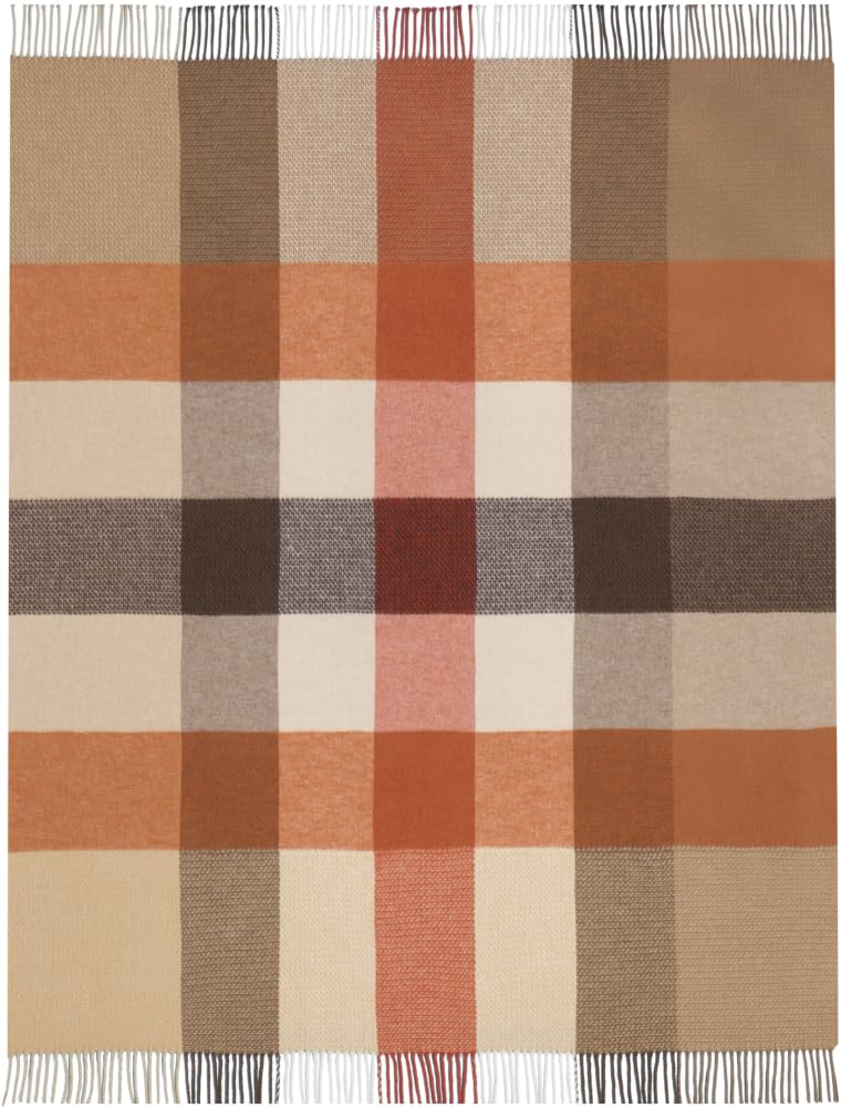 biederlack Plaid mit Fransen Desire Farbe Camel Größe 130 x 170