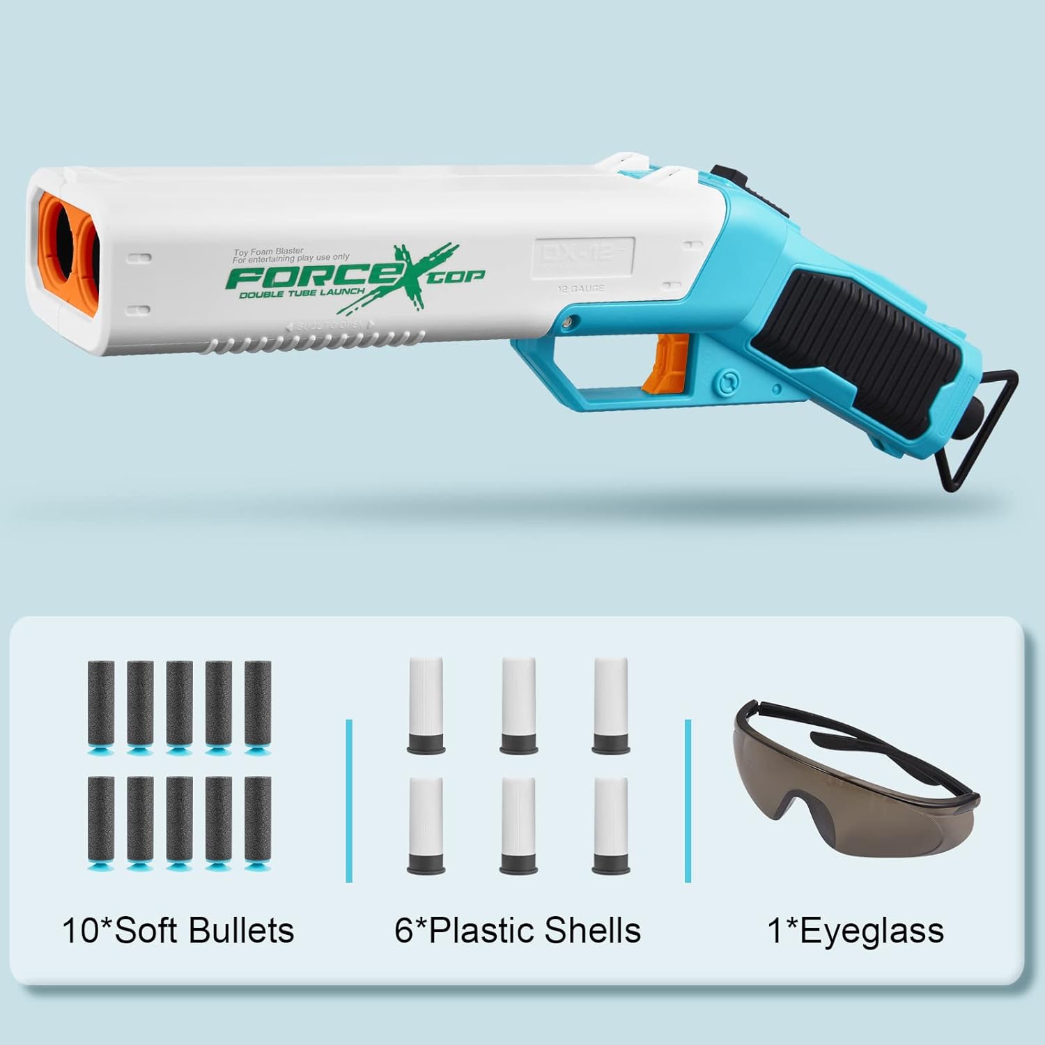 Shell Ejecting Toy Shotgun for Kids - Soft Bullet Toy Gun with Soft Bullets & Ejecting Shells for Birthday