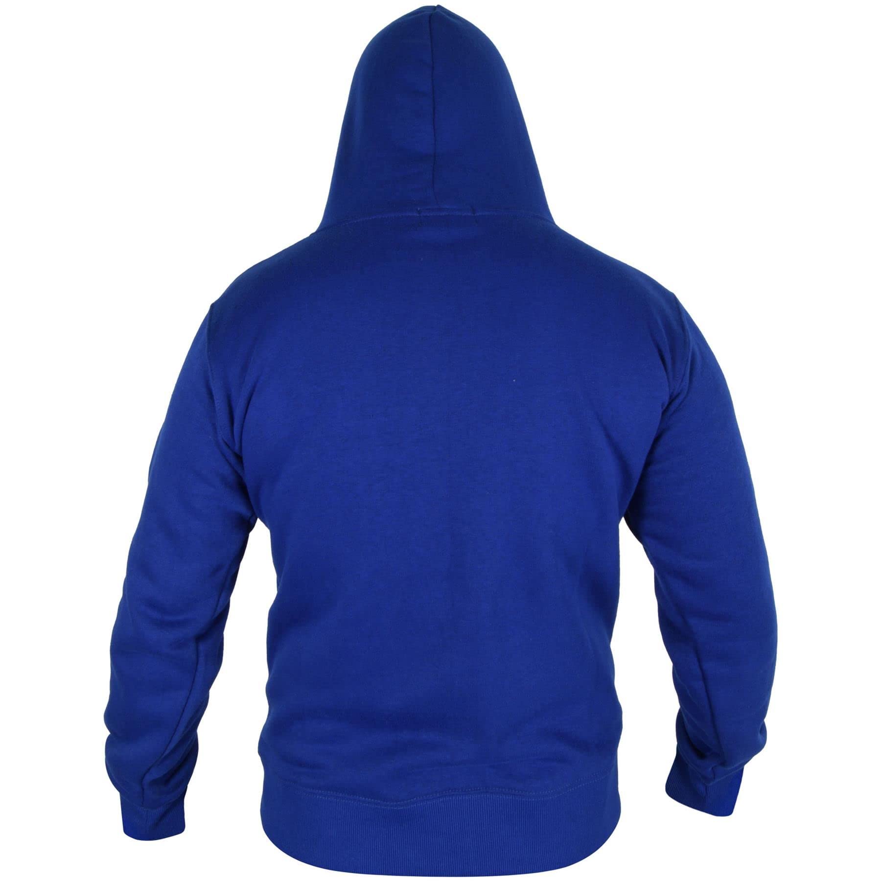 A2Z Męskie runo Zwykły błyskawiczne Bluza Zakapturzony bezpieczeństwo - Zipper Royal XXL