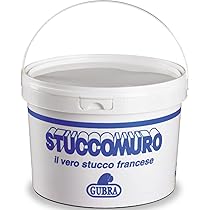 Gubra | Stucco muro francese made in Italy 5kg | Ideale su intonaci, serramenti, mobili, ghisa | Essiccazione rapida