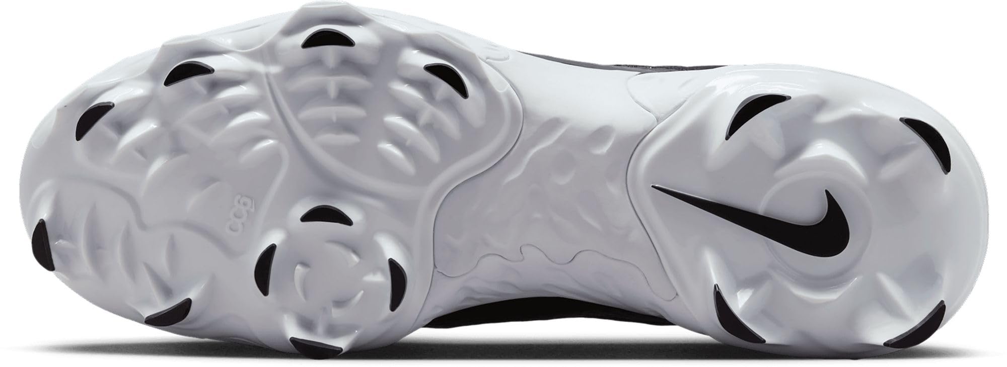 Nike Alpha Huarache Elite 4 Low MCS FD6221-001 Black-White Men's Baseball Cleats 12 US