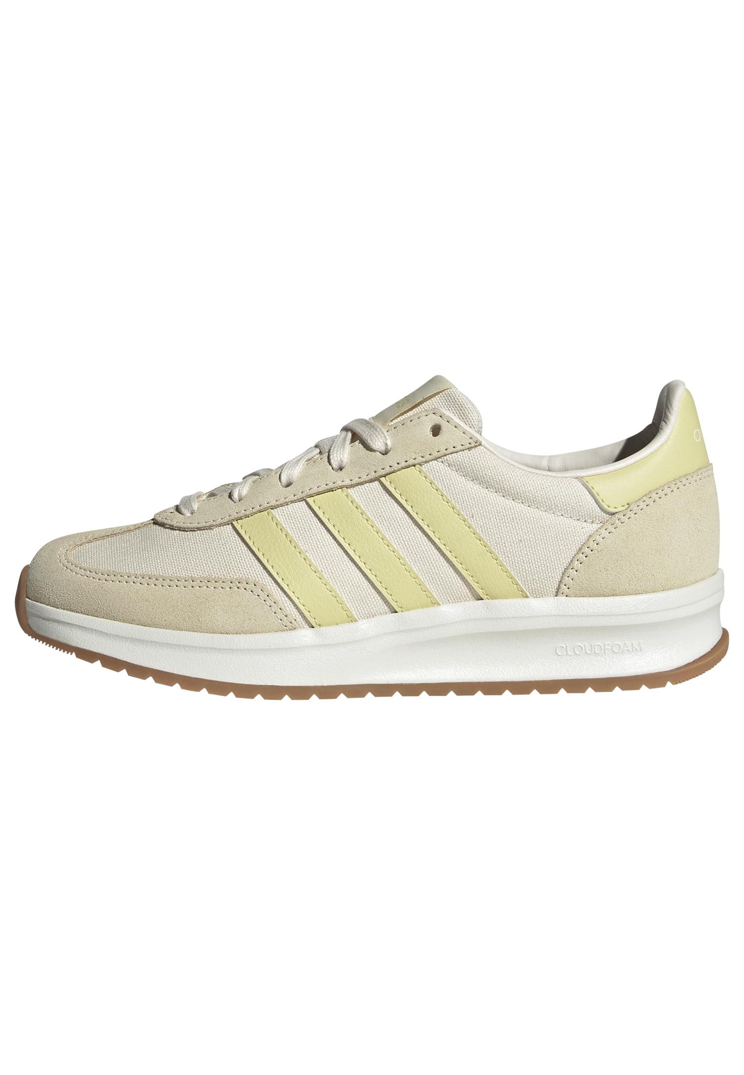 adidas Women's Run 70s 2.0 Shoe 10.5 Wonder White/Powder Yellow/Warm Vanilla