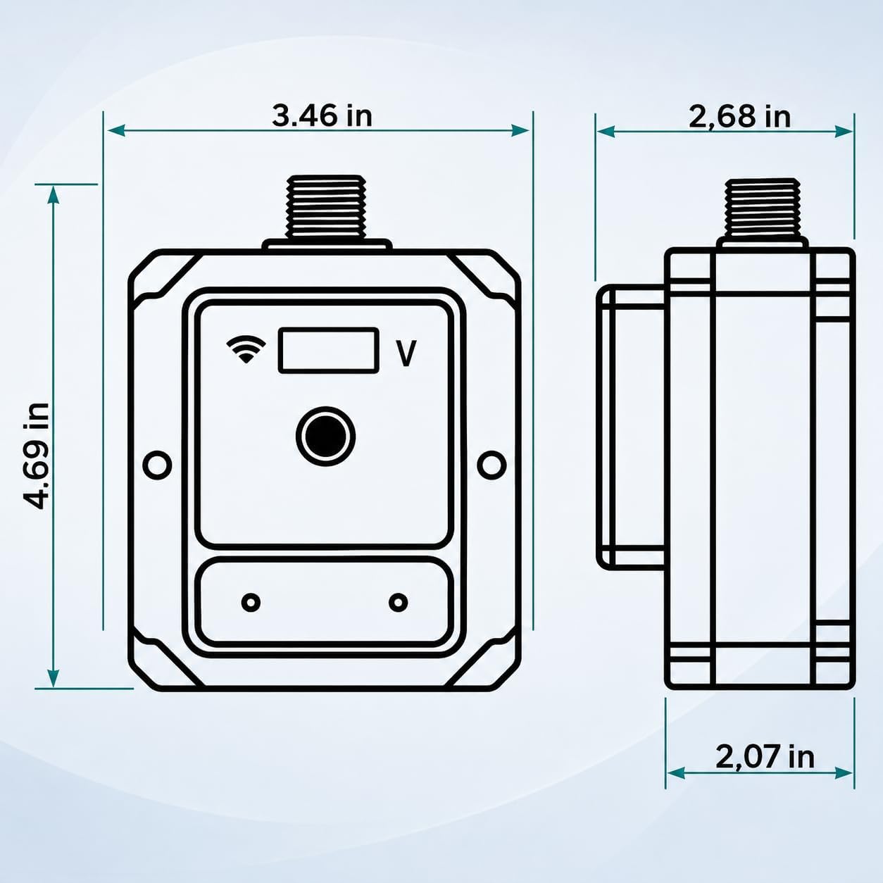 WiFi Smart Surge Protective Device, Type 2 SPD for 120/240VAC Breaker Panel, App Notification, Voltage Display, Surge Count Display, 108,000A, 2,820 Joules