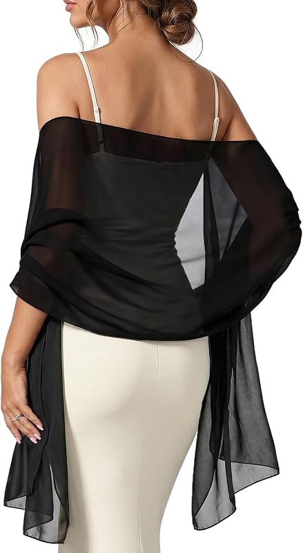 Chal de gasa para mujer, vestidos de noche, bufanda suave, bufandas formales para boda y novia