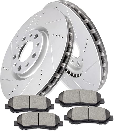 Miniatura 1 de Kits de freno, rotores de frenos delanteros ECCPP y pastillas para Dodge Dart 2013, 2014, 2015 y 2016