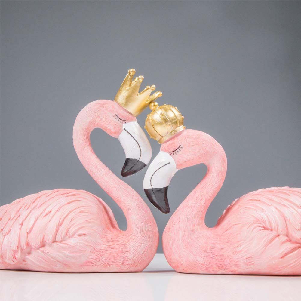 Statua di Fenicottero, Piccola Statuetta di Fenicottero Rosa Ornamento da Giardino Scultura di Uccelli Rosa Decorazione da Giardino per Interni all'aperto Regalo per Ragazza Matrimonio-b 25