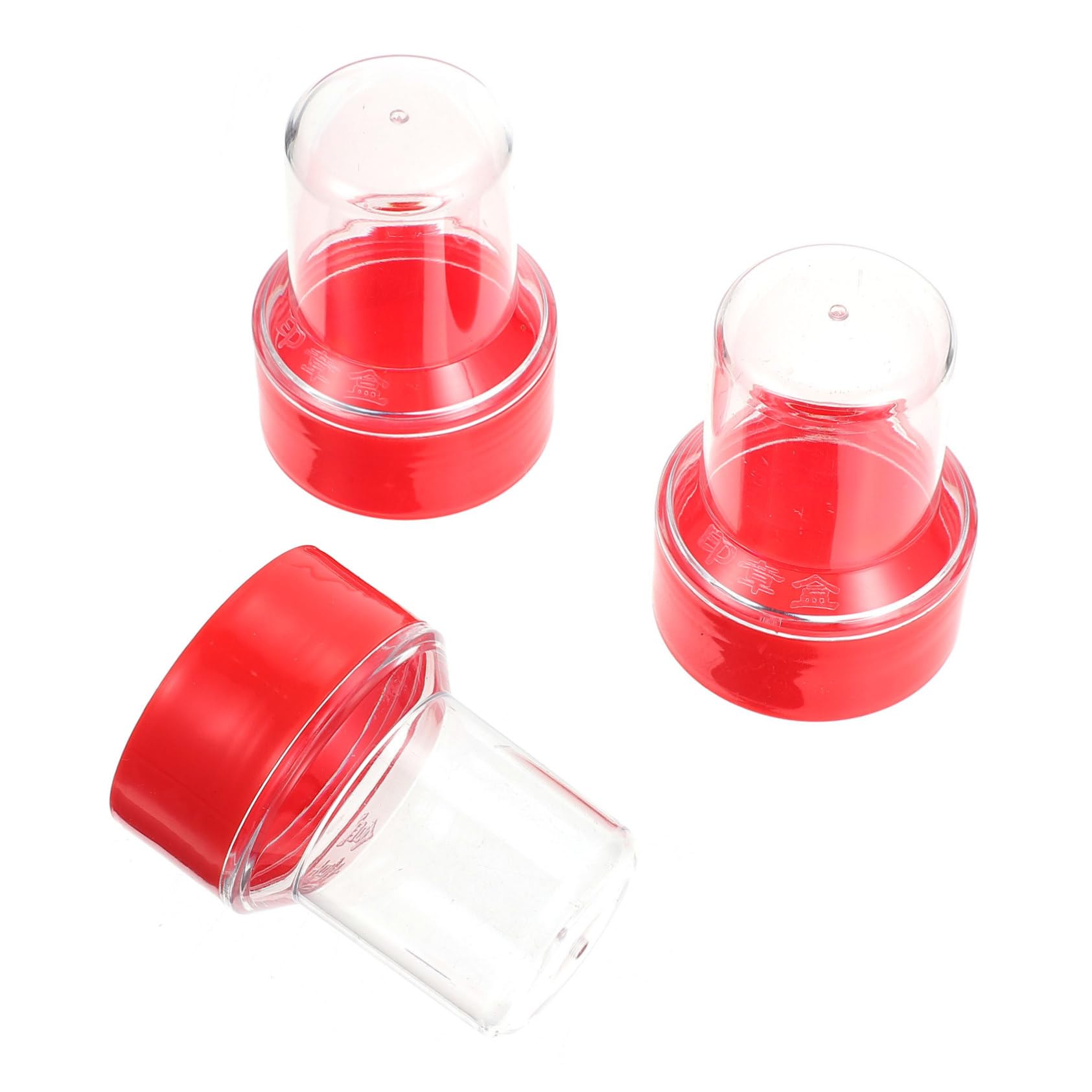 OSALADI Seal Container Holder 5pcs Office Stamper Storage Box Portable and Lightweight