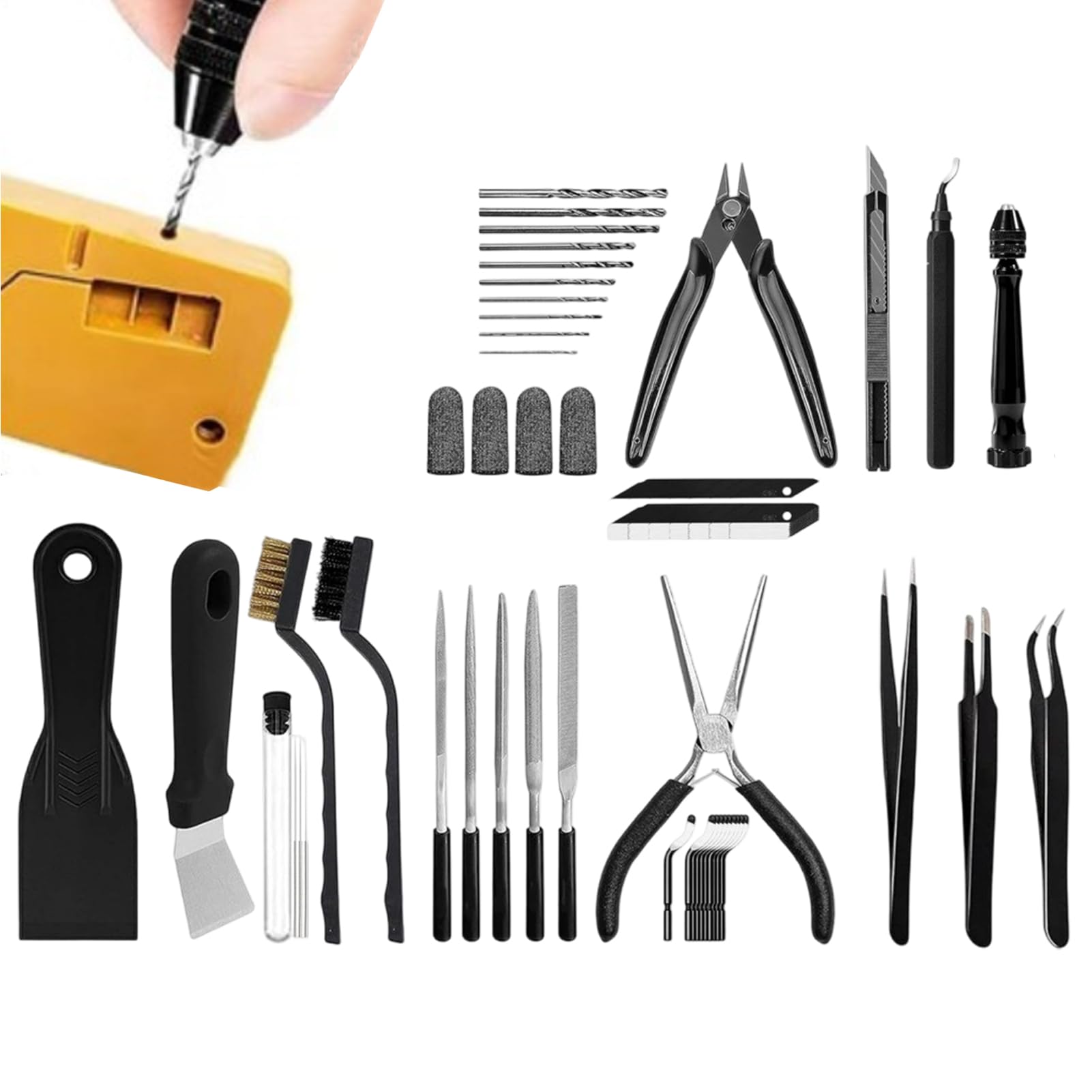 Kit di Strumenti per Stampante 3D Lavorazione Post-Stampa Multifunzionale | Utensile di Sburratura Stampa 3D Per Uso Domestico Studio Laboratorio Aula Garage Principianti Professionisti Ingegnere