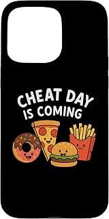 Cheat Day is Coming – Gym Funny Pizza, Donut, Fries, Burger Case for iPhone 15 Pro Max