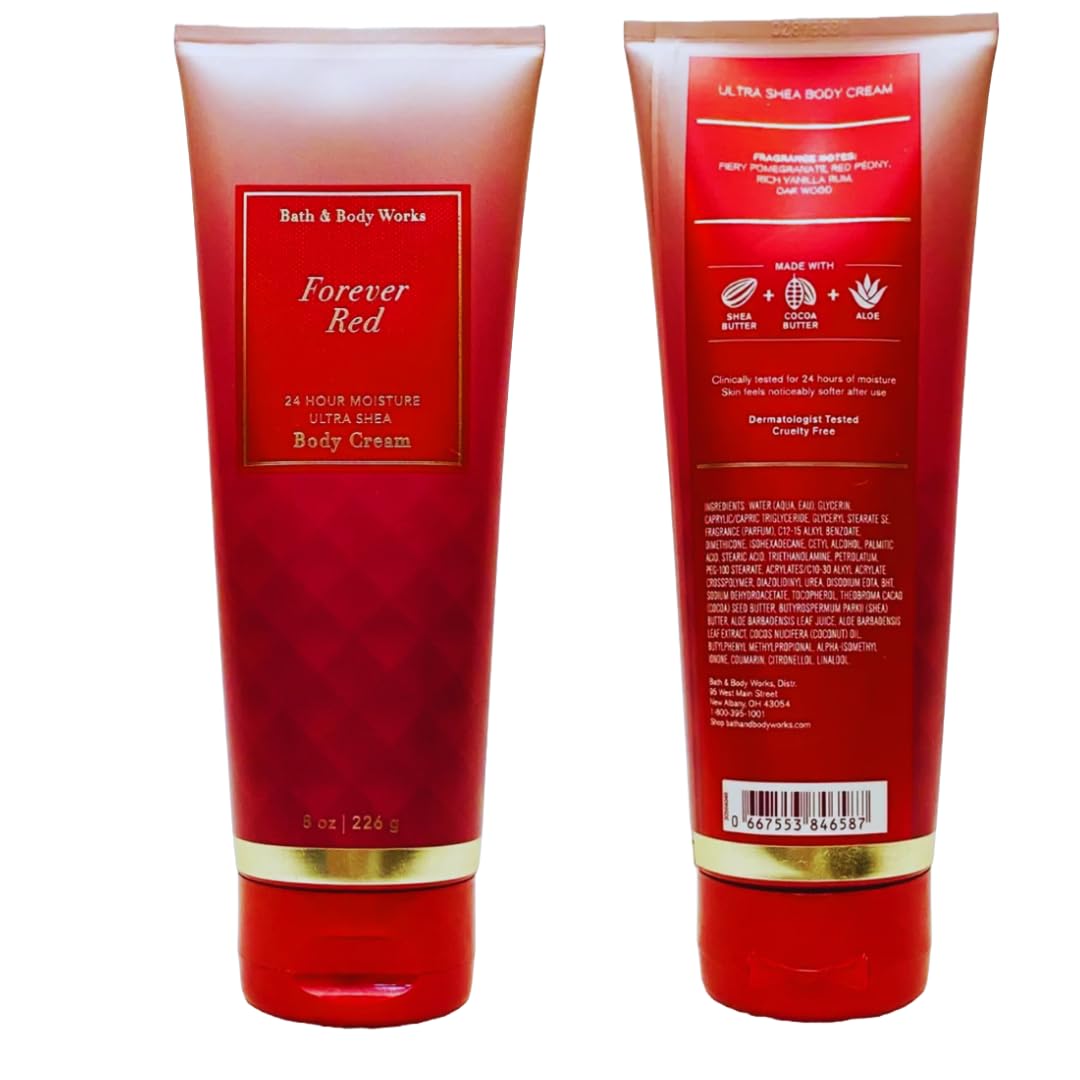 Bath & Body Works FOREVER RED Ultra Shea Body Cream 8 Ounce (Packaging Varies) - Image 6