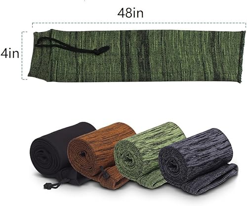 Miniatura 5 de RUBY.Q Calcetines de pistola, 4 calcetines de pistola tratados de silicona, calcetines de pistola de punto de 48 × 4 pulgadas, diseño flexible de