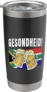 Gesondheid! South Africa Beer Toast South African Cheers Stainless Steel Insulated Tumbler