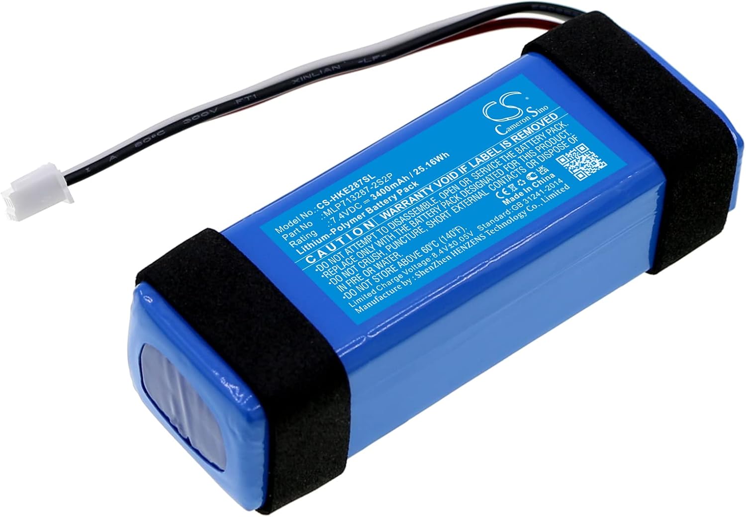 SPANN Battery Replacement for Harman/Kardon Esquire, Part No: MLP713287-2S2P 7.4V