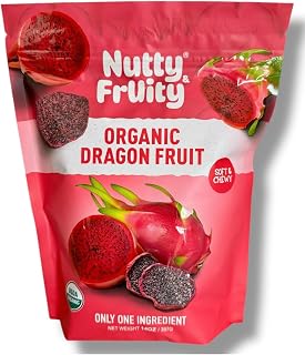 Nutty and Fruity Organic Dried Dragon Fruit Slices 14 oz | Soft & Chewy Superfruit Snack | Single Ingredient | Naturally Sweet, Gluten-Free, Vegan & Non-GMO