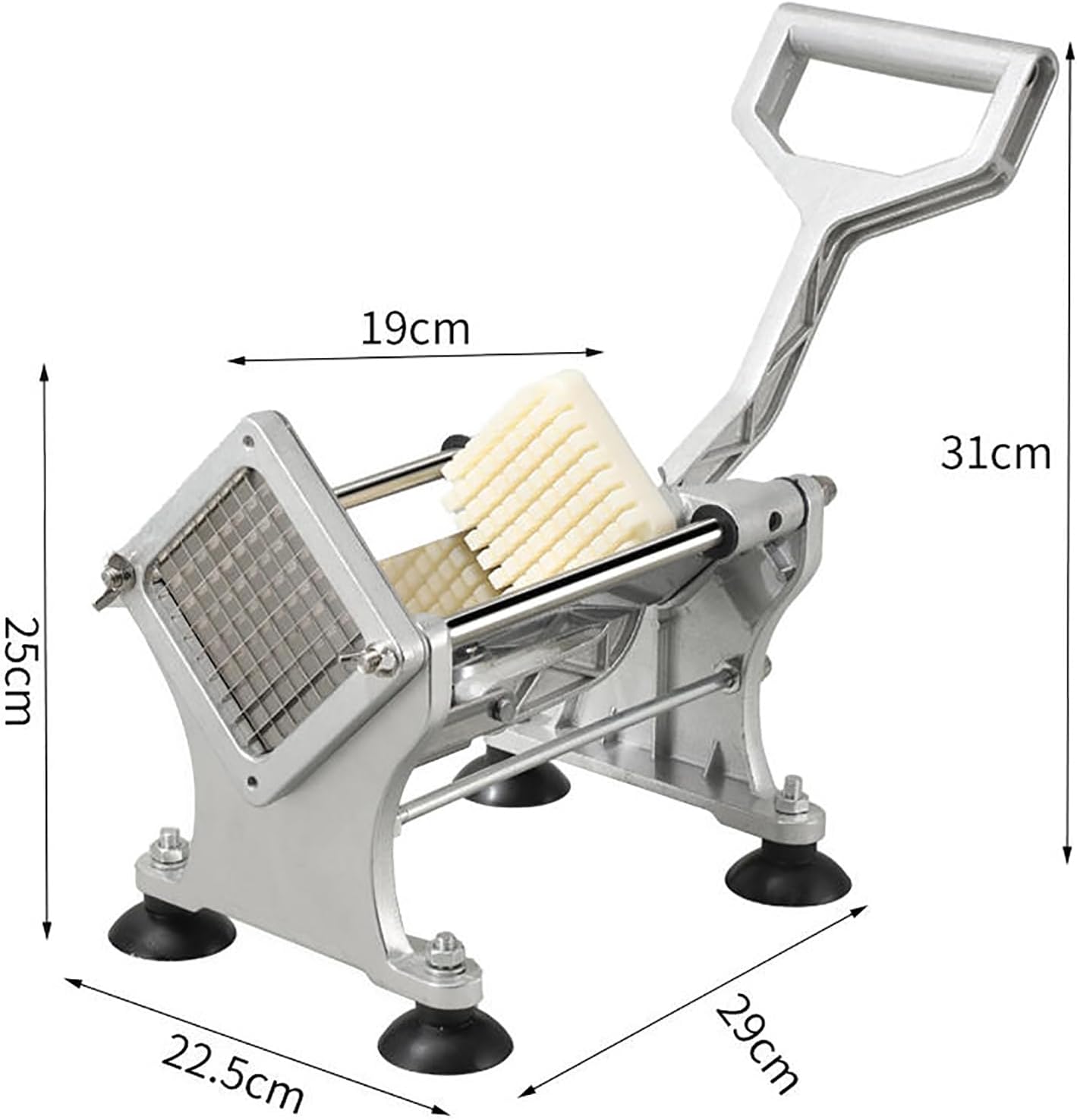 Electric Potato Cutter Machine, French Fry Maker with 7mm, 9mm, 14mm Blades, Push-Pull Design, Ideal for Potatoes, Carrots, Cucumbers - Efficient Vegetable Slicer