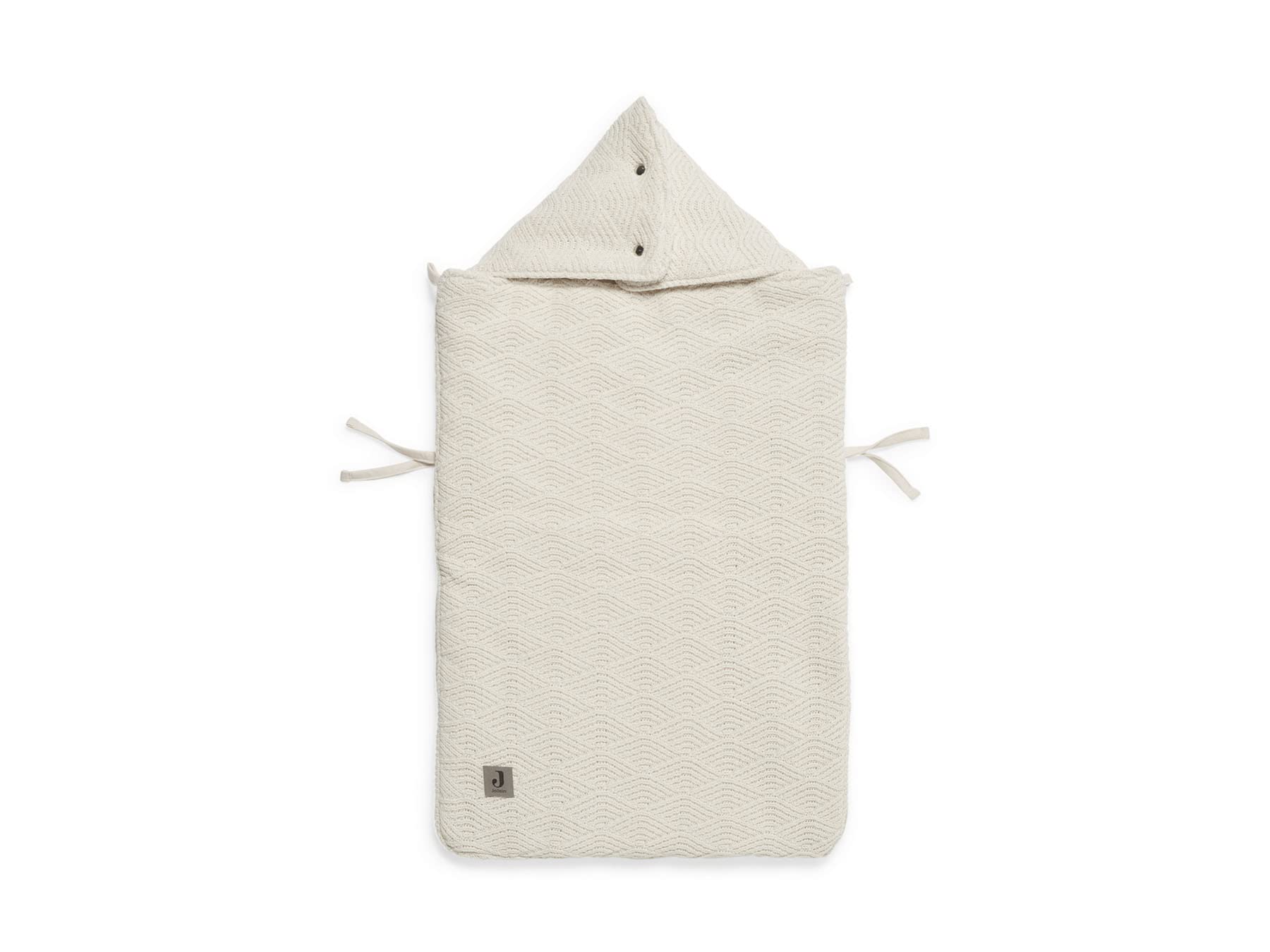 Jollein Chancelière River Knit pour Siège Auto Et Poussette, 82 cm Longueur x 42 cm Largeur, Blanc Crème