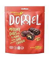 Vista 30 de DORREL - Dátiles cubiertos de chocolate negro belga (Medjool) con relleno de cacahuetes salados, bocadito de chocolate vegano de alta energía