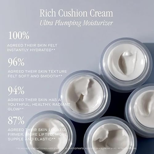Miniatura 5 de Summer Fridays Crema Facial Rich Cushion - Crema Reparadora de Barrera Ultra Rellenadora + Prebase de Maquillaje - Infunde la Piel con Rica