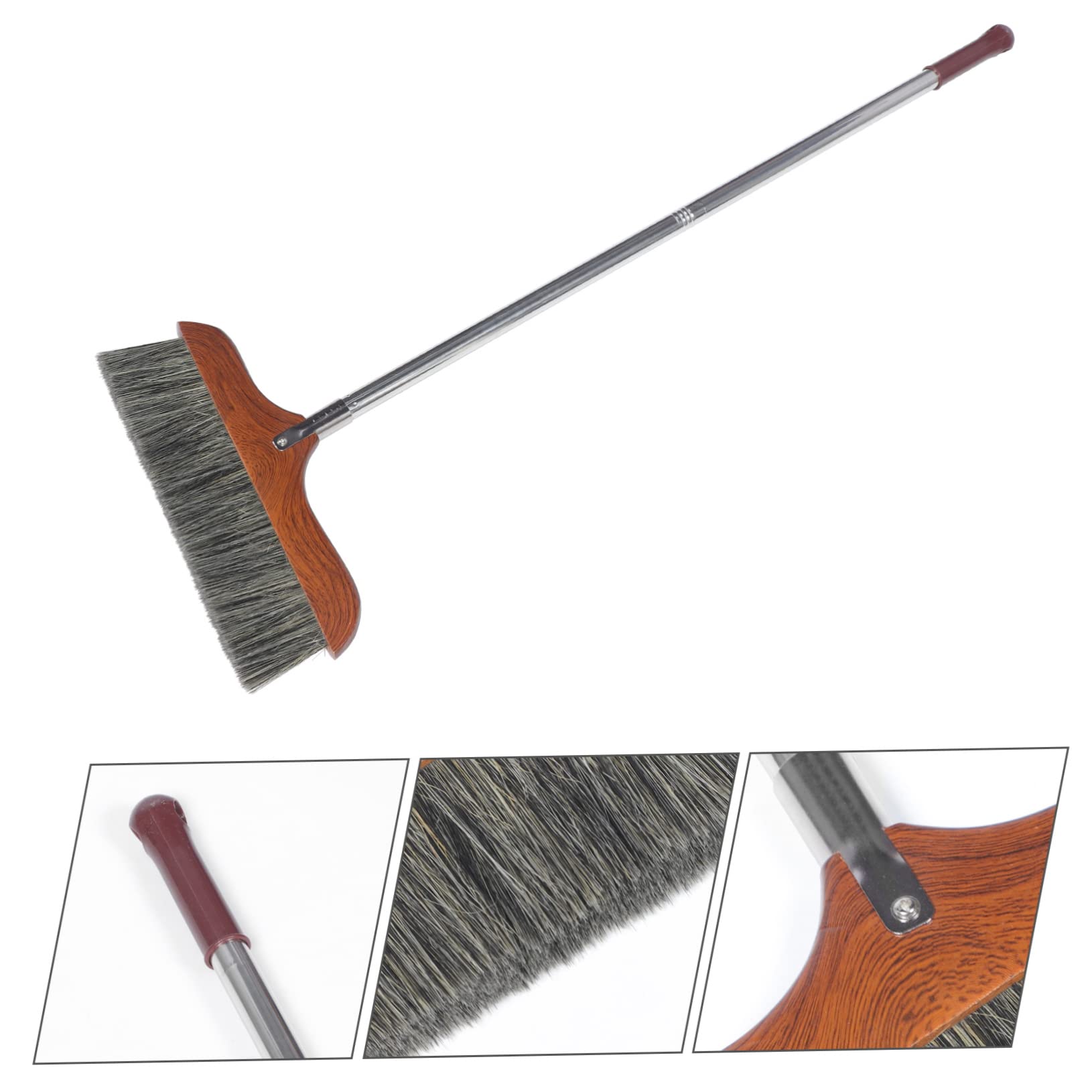 VALICLUD Indoor Sweep Broom Soft Bristles Lightweight and Detachable for Kitchen Camping Use