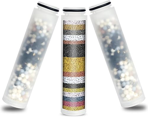 Homlord - Cartucho de repuesto para cabezal de ducha de mano Homlord, paquete de 3 filtros suavizantes de agua multietapa para agua dura (3 unidades)