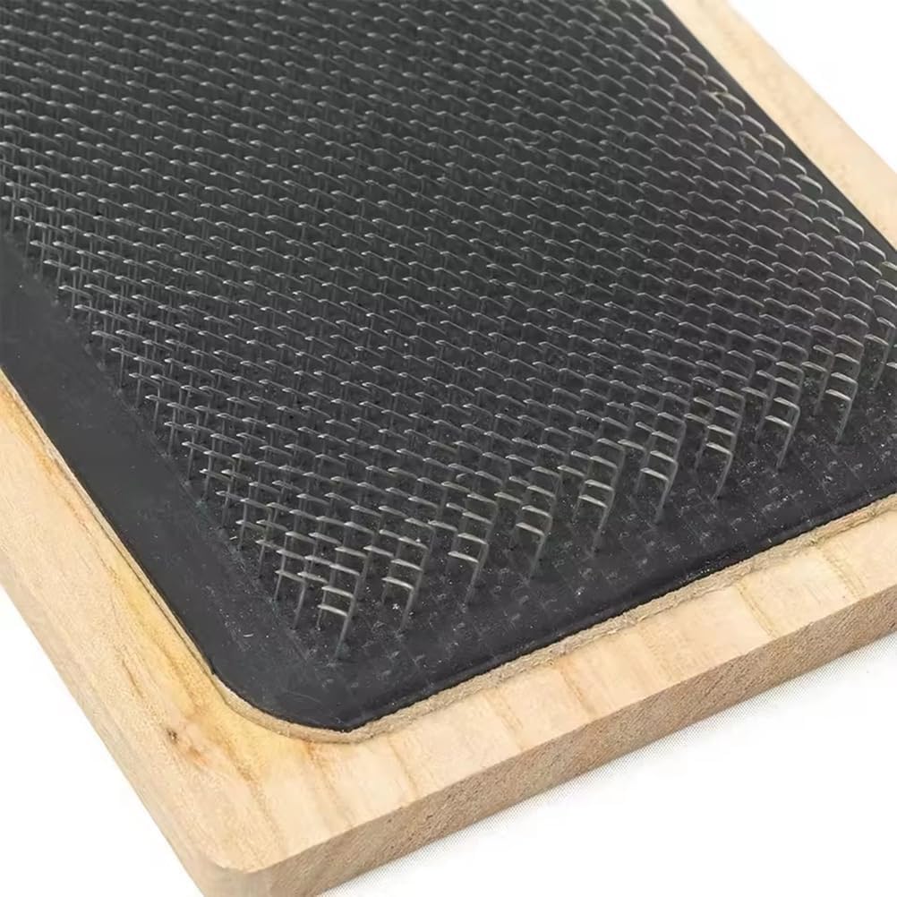 28X12CM Wooden Drawing Mat Hair Holder Hair Hackle for Wig Making Use Drawing Card with Curved Needle, 1 Pair