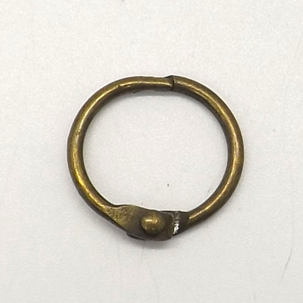 Bronze 10pcs Loose Leaf Book Ring Hoop Binder Clips for DIY (3/4in.) : Office Products