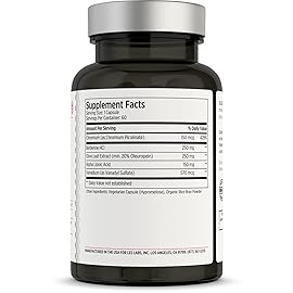 LES Labs Insulin Health - Metabolic Health and Support, Lipid & Carbohydrate Metabolism - Berberine, Chromium, Olive Leaf, Alpha Lipoic Acid & Vanadium - Non-GMO Supplement - 60 Capsules