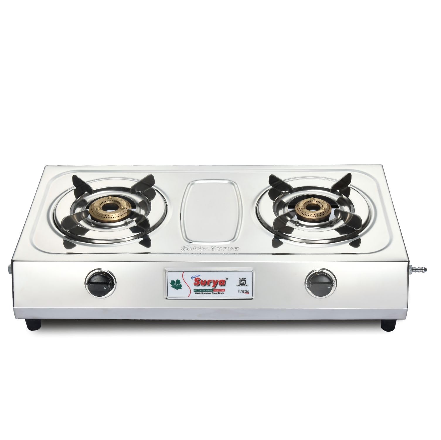 Classic Premium Stainless Steel Frame, Manual Ignition, 18 Months Warranty, BIS Certified, 2 Burner Gas Stove (Kristal)-image-48