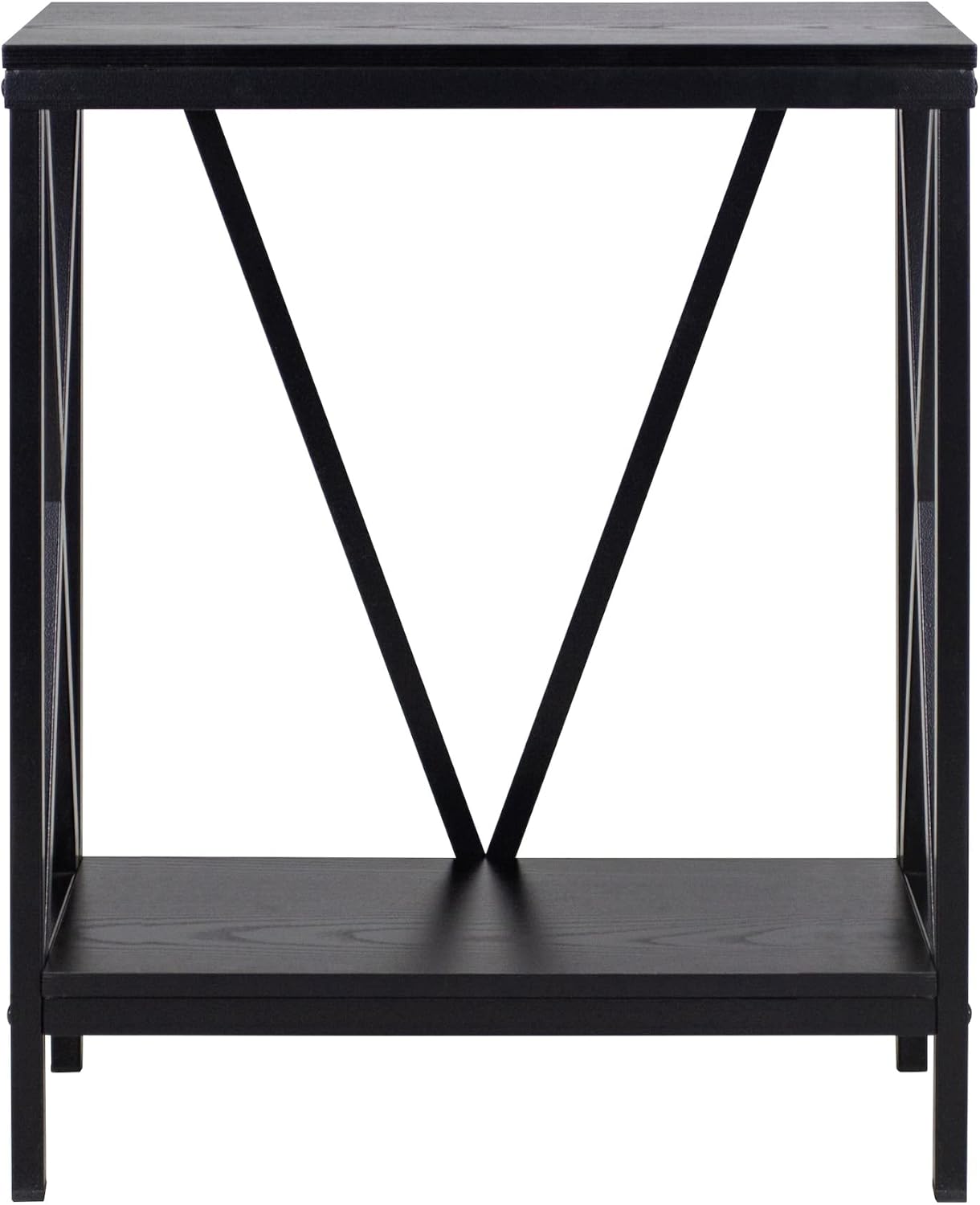 Aquatic Fundamentals 20 Gallon Steel X Aquarium Stand, with Lower Shelf, Black