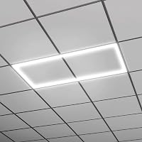 Metalux 2x4 LED Drop-In Ceiling Grid Light with CCT & Lumen Select, Remote Driver, Dual Mounting - 24SFS-L3C4-UNV