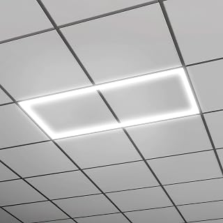 Metalux 2x4 LED Drop-In Ceiling Grid Light with CCT & Lumen Select, Remote Driver, Dual Mounting - 24SFS-L3C4-UNV