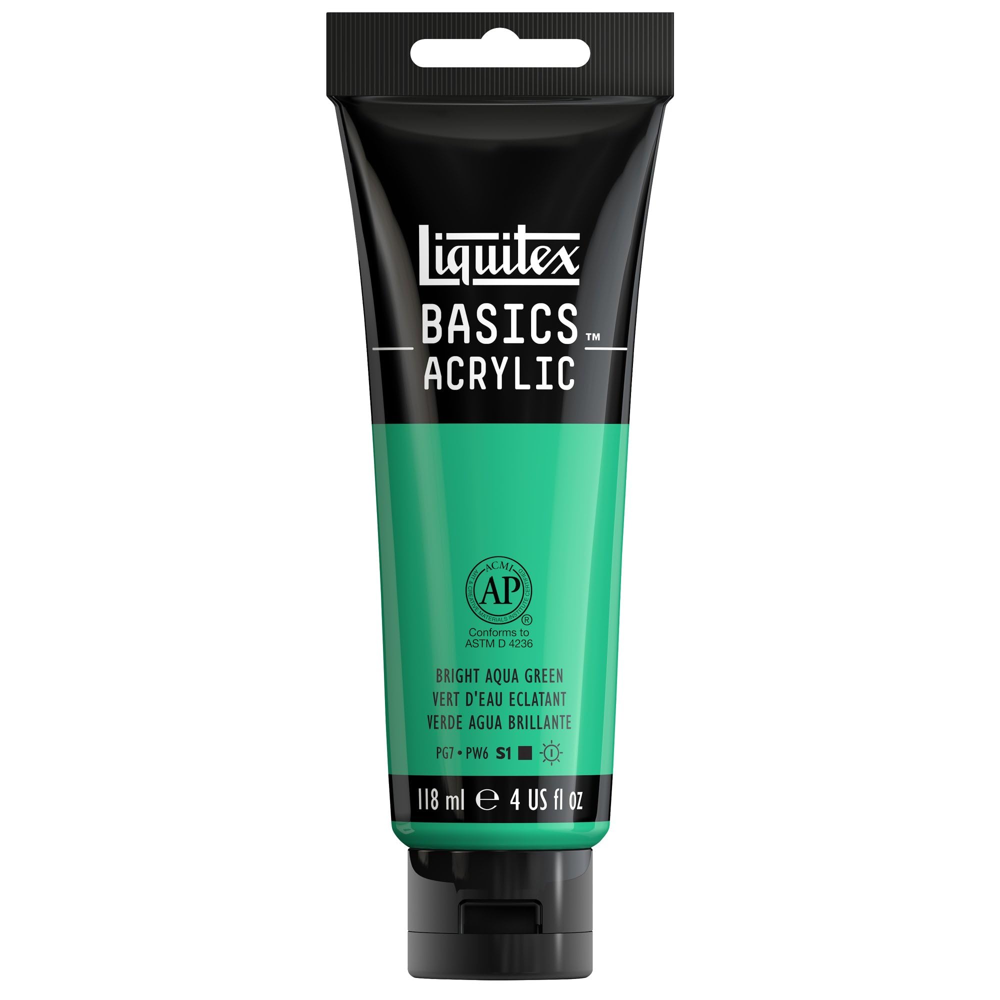 Liquitex BASICS Acrylic Paint Bright Aqua Green 118ml (4-oz) | Artist Quality Pigments - main product image