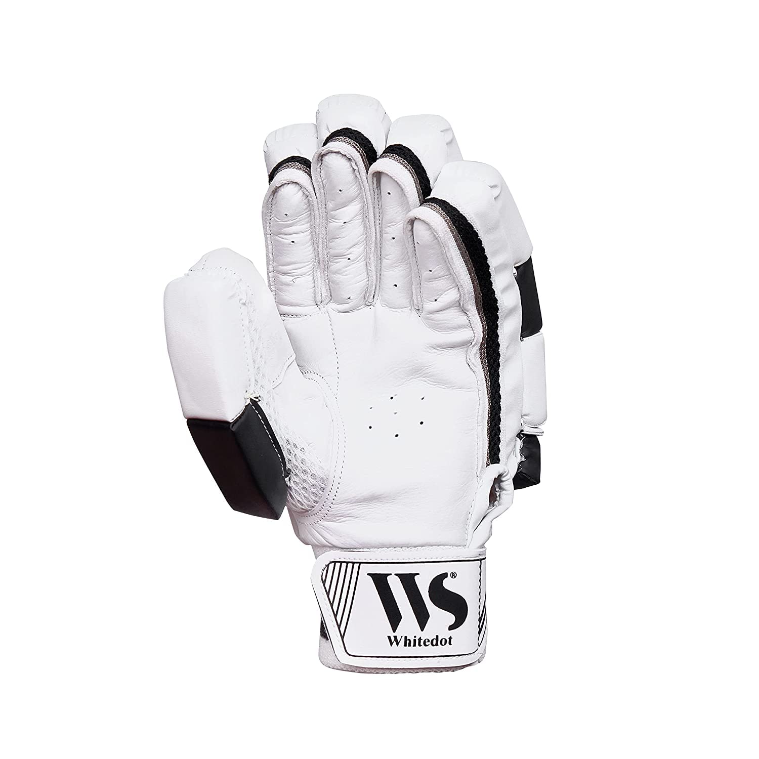 Whitedot Combo Spade Batting Gloves with Teal Batting Pad White and Black (Boys/Small, Right)-image-14