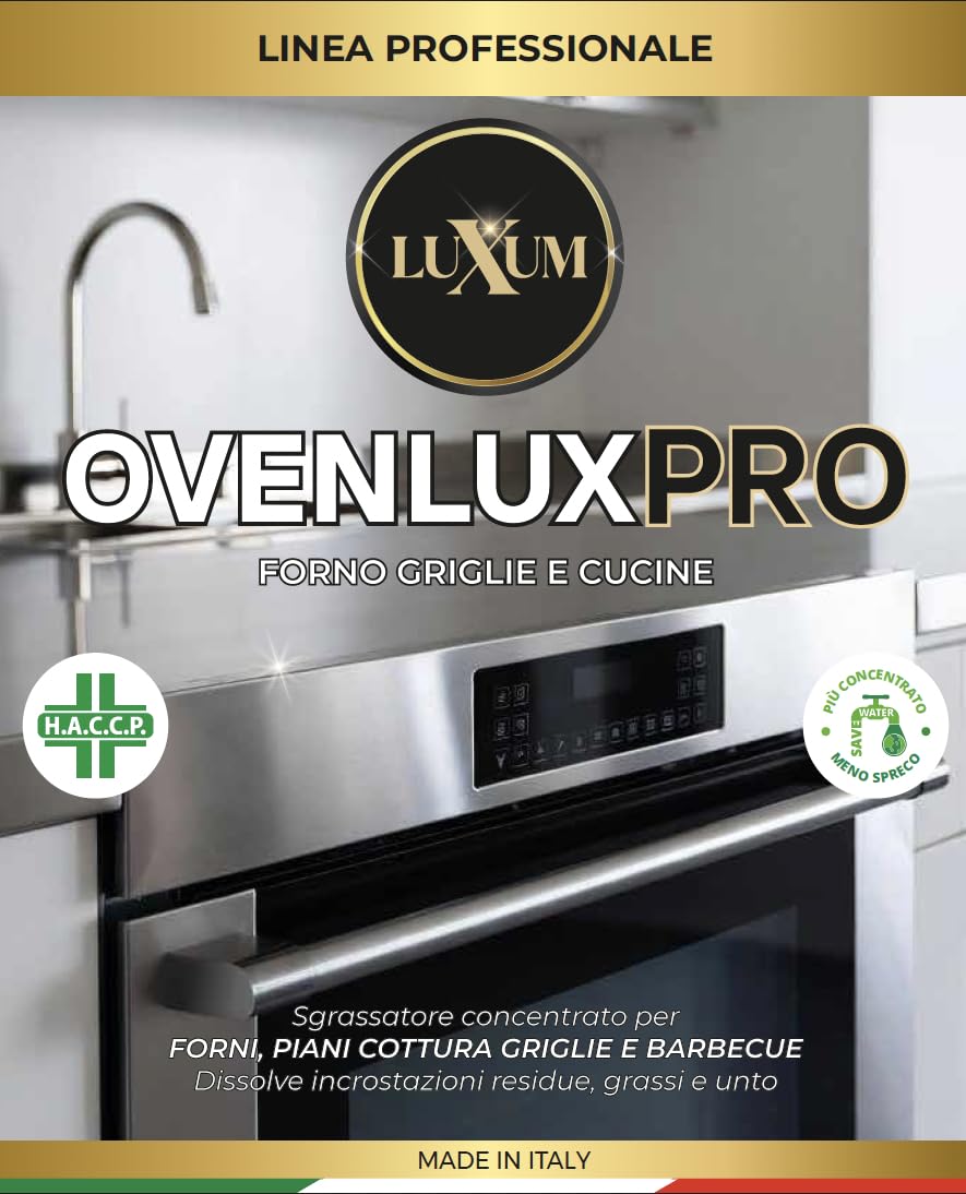 OvenLux PRO Detergente sgrassante decarbonizzante HACCP – 2 × 750 ml