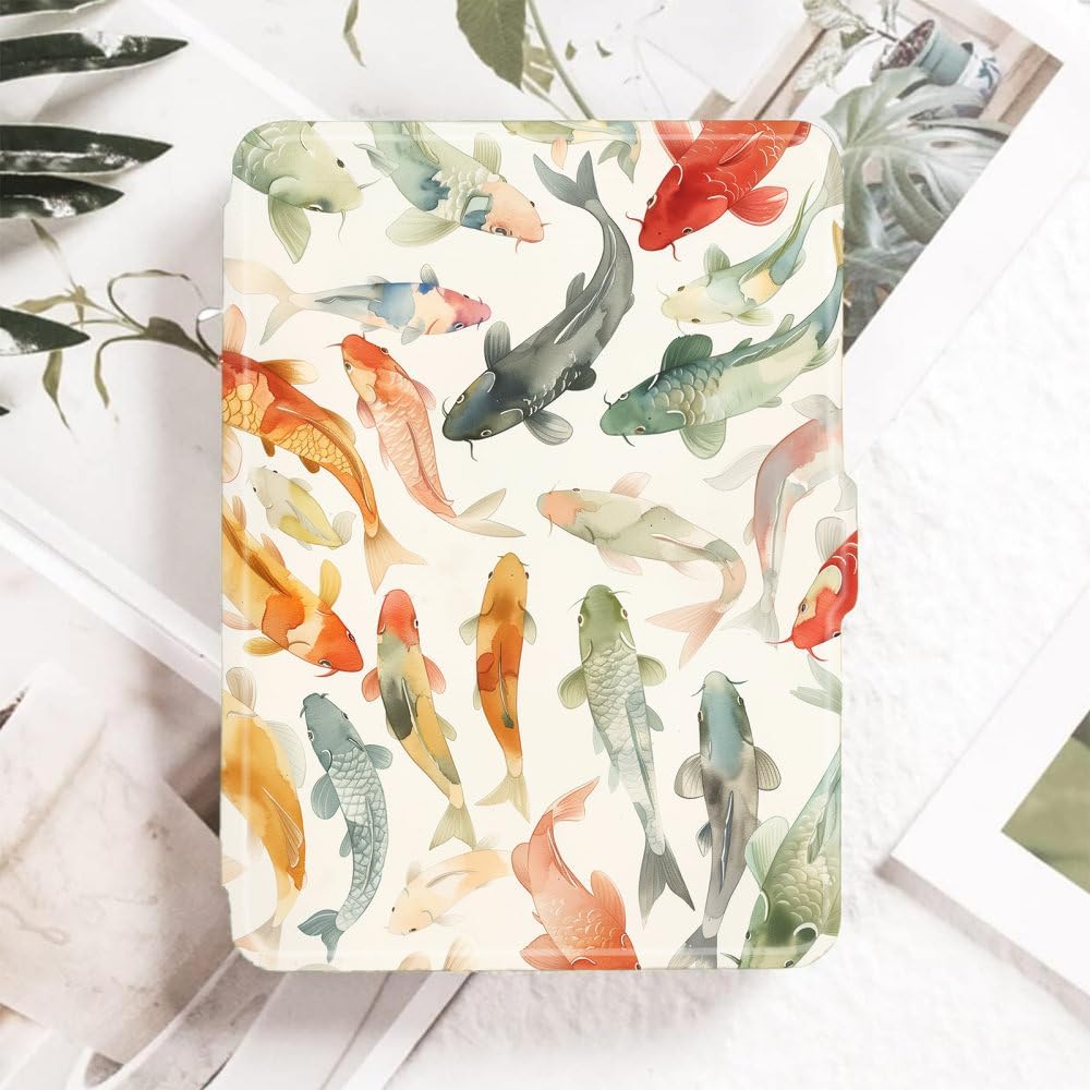 Case for Kindle Oasis Waterproof Cover with Auto Sleep Wake Only Fits 7 Inch Kindle Oasis(10Th 2019 Release & 9Th 2017 Release)-Colorful Fish Swimming