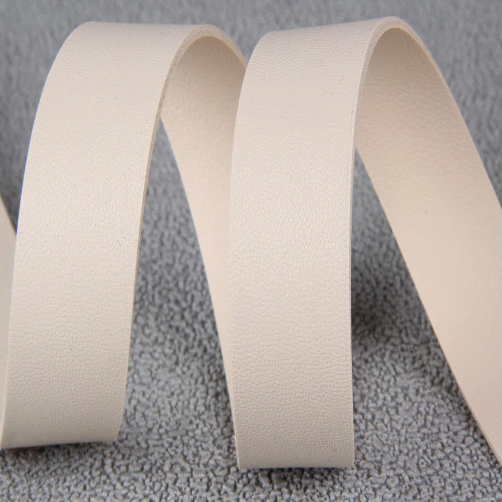 Sznurek ze sztucznej skóry Okrągłe sznury ze sztucznej skóry Lina wielokolorowa 10-20 mm szerokość 18 m do majsterkowania akcesoriów jubilerskich(Cream,Width 15mm)