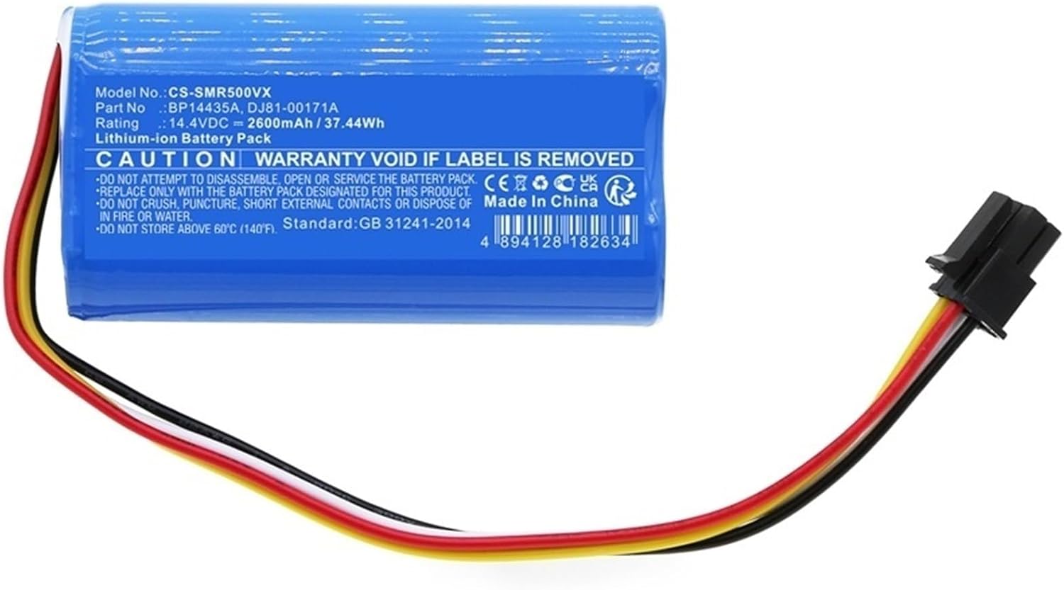 Vacuum Battery, Compatible For Midea, BP14435A，Compatible For Samsung, DJ81-00171A Capacity 2600mAh
