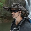 Gustave Sun Hat UPF50 Extra Wide Brim Adjustable Flip-Up Camouflage gallery image