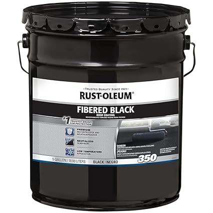 Rust-Oleum 301999 350 Fibered Black Roof Coating (17.9 Liters)
