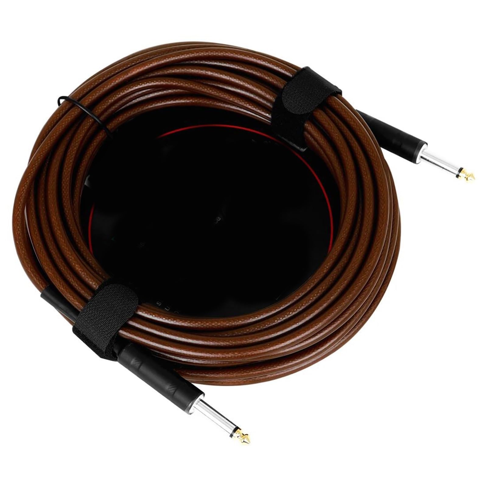 Kable Audio Gitary 3 Metrowy Kabel Z Redukcją Szumów Gitarowych Wtyczka 6.5 ​​mm Akcesoria Do Instrumentów Muzycznych Kawowy Brąz(10m)