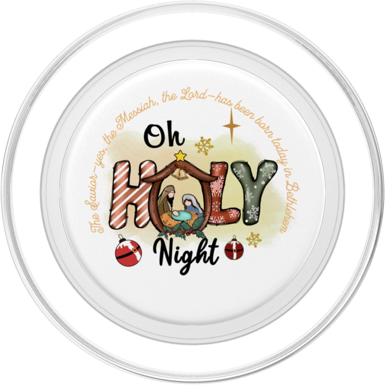 Christian Christmas Jesus Born Joy Scripture For Ladies Kids PopSockets MagSafe PopGrip for iPhone