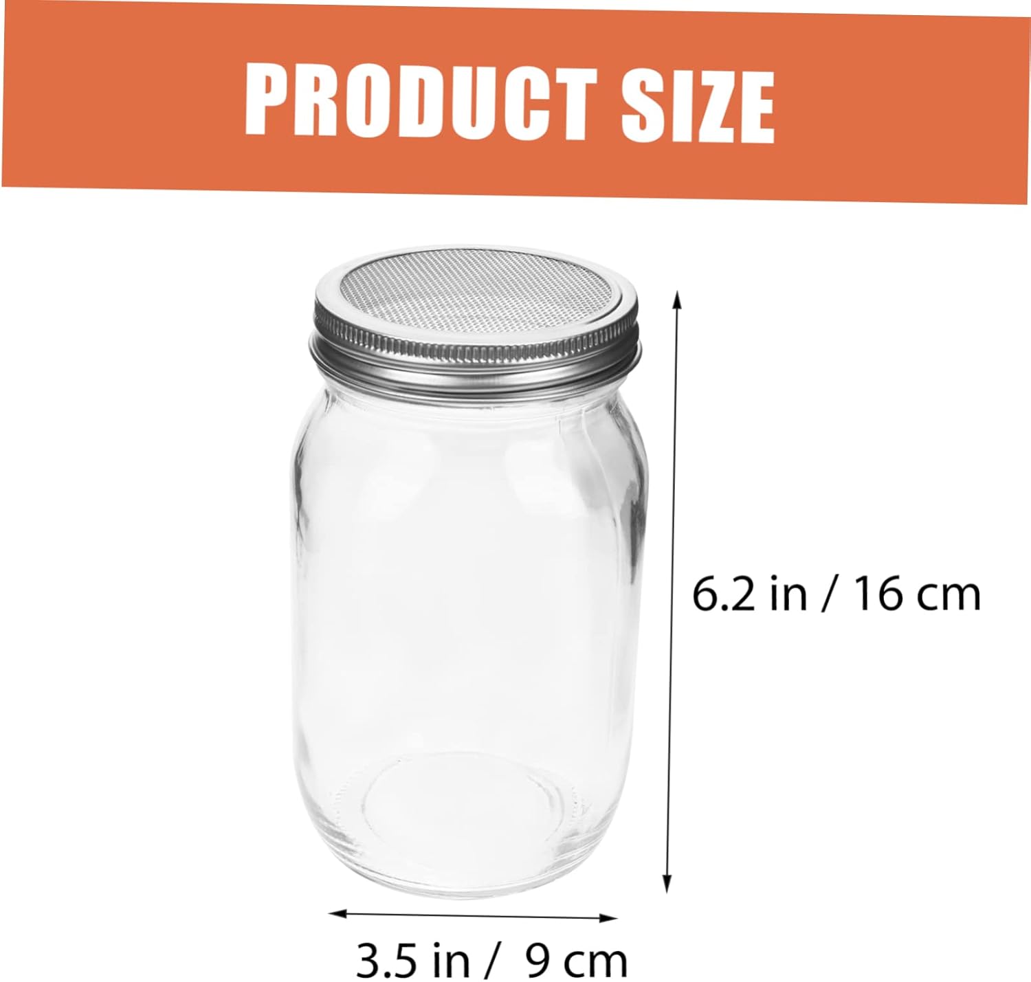 Germination Jar Kit 2pc Mason Jars Sprouting Lids Sprout Growing Kit for Broccoli Radish