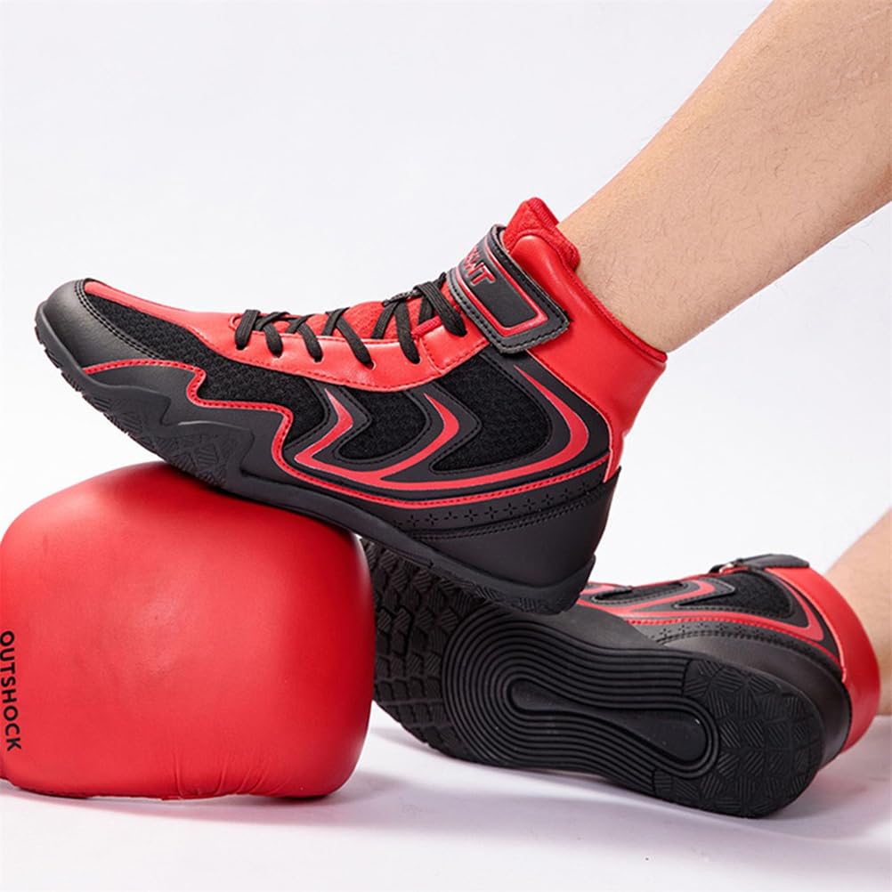 Scarpe da Boxe per Uomo, Sneaker da Allenamento Ad Alta Tomaia, Leggere E Traspiranti, per Lotta, Allenamento E Competizione