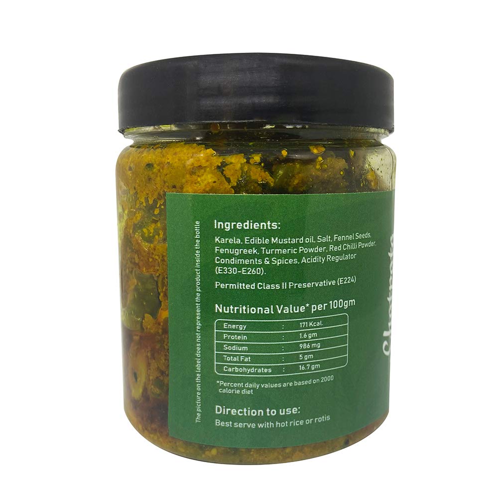 Graminway Chatpata Karela and Bharwan Lal Mirch Achar, 2 x 200 g - Image 7 thumbnail